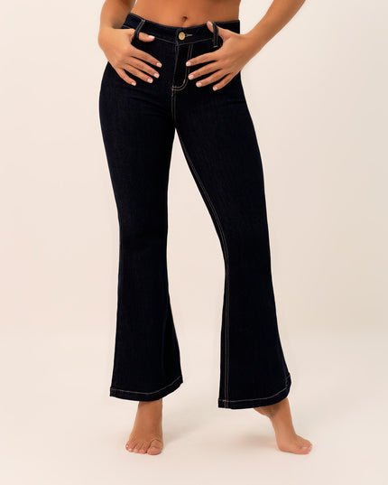 Jean Flare azul oscuro