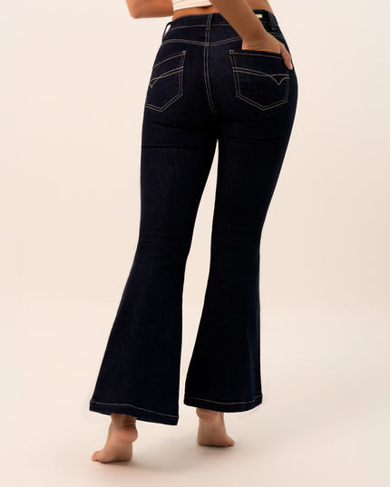 Jean Flare azul oscuro