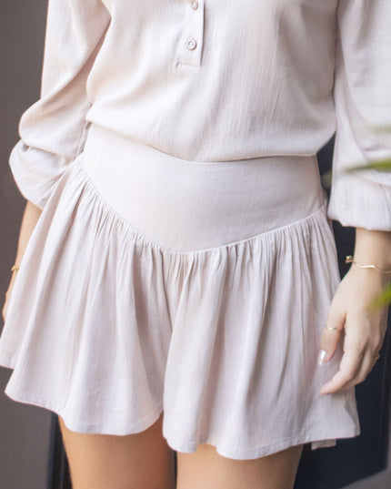 Short tipo falda camel