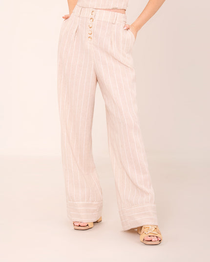 Set Beige en rayas