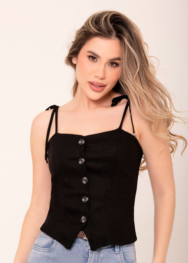 Blusa Negra de tiras