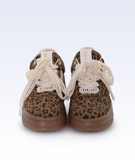 Tenis animal print cordon macramé