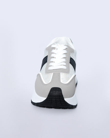 Zapatilla blanca con jackard