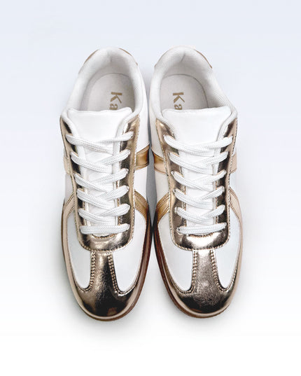 Zapatilla tipo samba dorada