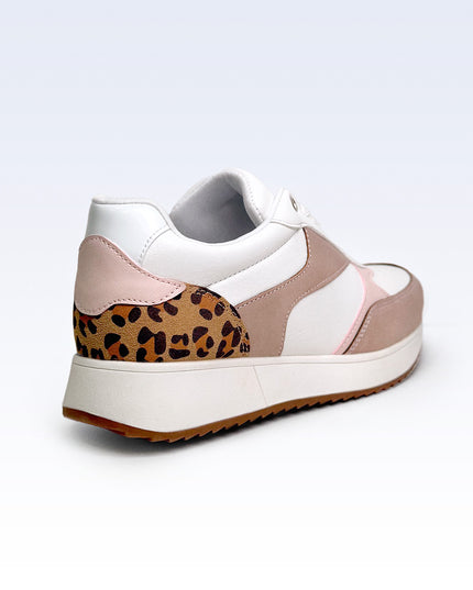 Zapatilla animal print rosa