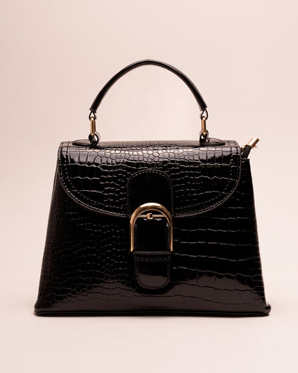 Bolso estructurado efecto charol