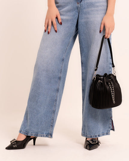 Bolso Hombro tipo bucket negro