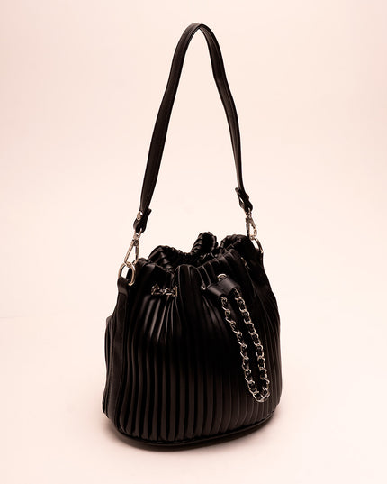 Bolso Hombro tipo bucket negro
