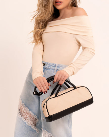 Bolso Hombro beige