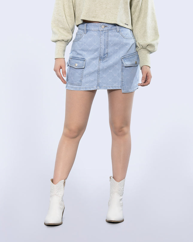 Falda corta Cargo clara