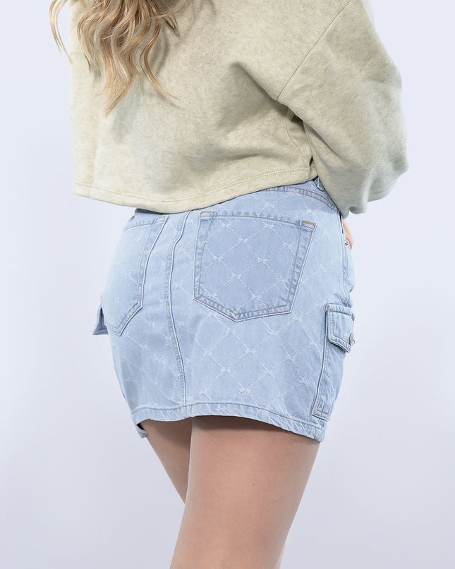 Falda corta Cargo clara