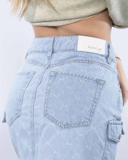 Falda corta Cargo clara