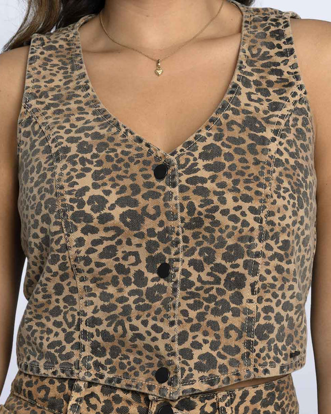 Chaleco Estampado animal print