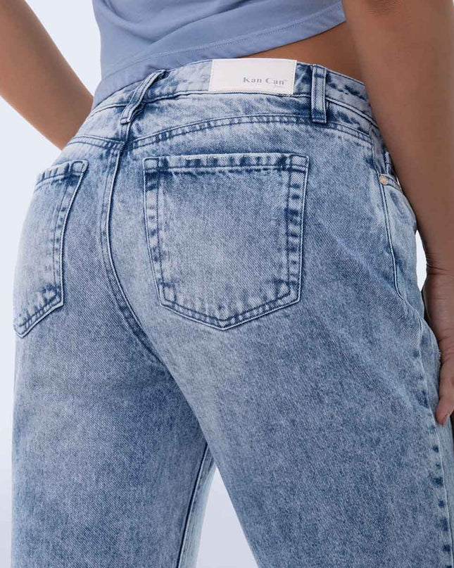 Jean Girlfriend deshilachado en bota