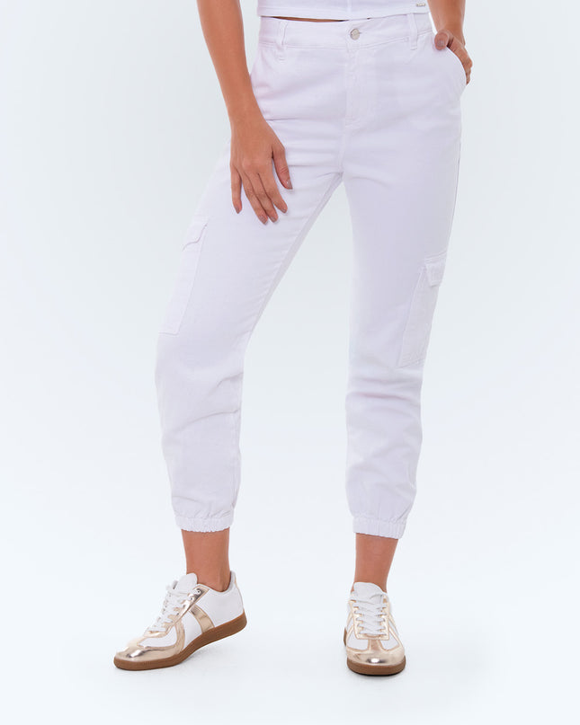Jean tipo Jogger blanco