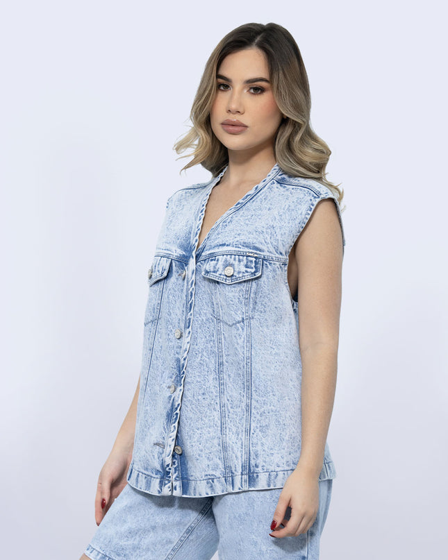 Chaleco denim oversize