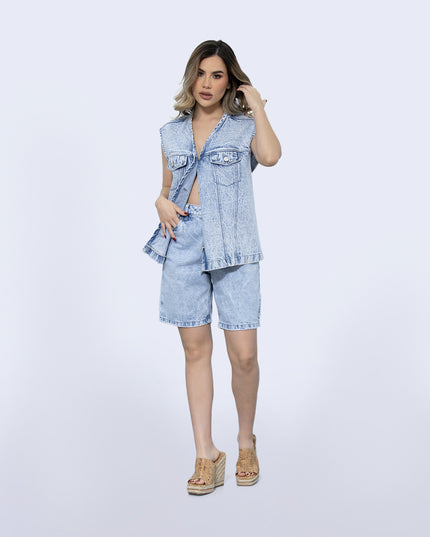 Chaleco denim oversize