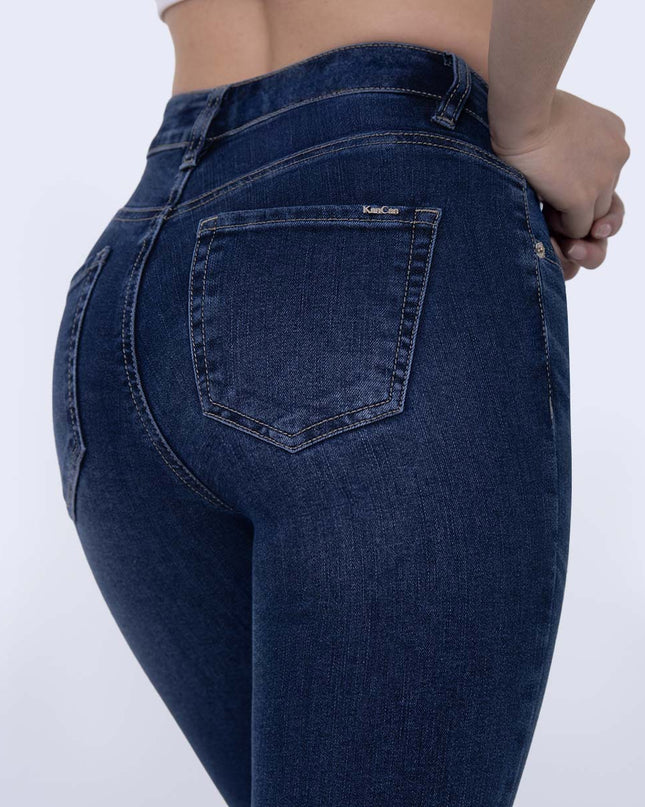 Jean Flare tiro alto oscuro