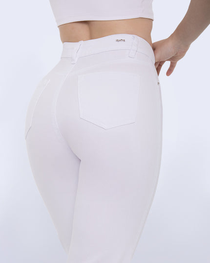 Jean Clasico tiro alto blanco