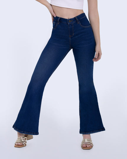 Jean Flare tiro medio oscuro