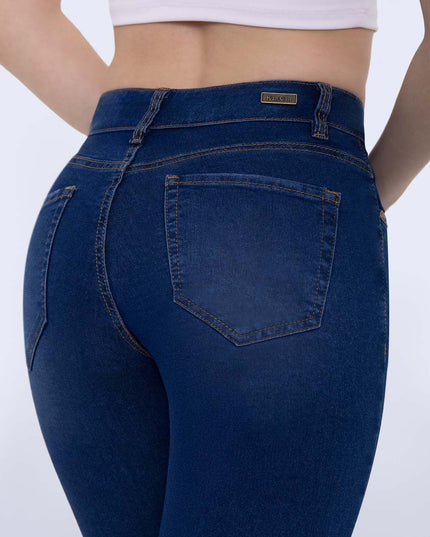 Jean Flare tiro medio oscuro