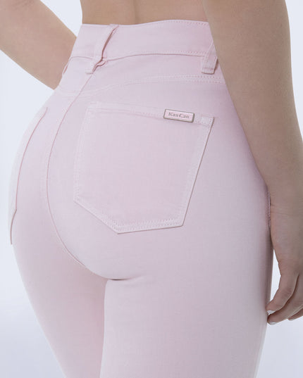 Jean Skinny rosa tiro medio