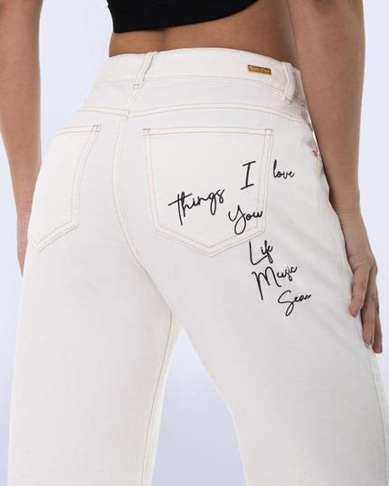 Jean Straight natural tiro medio