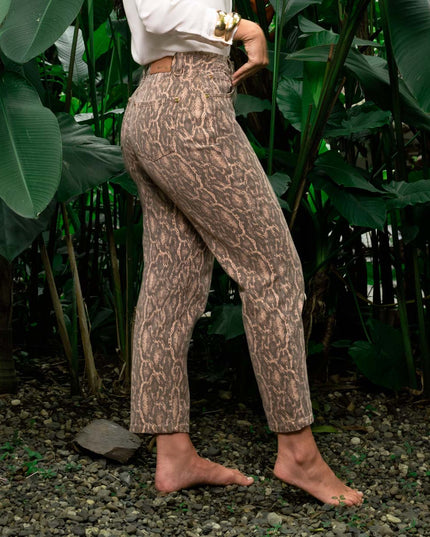 Jean Momfit estampado piton