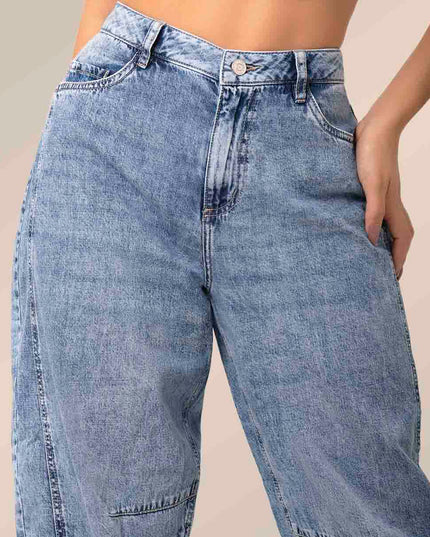 Jean Barrel Azul Medio