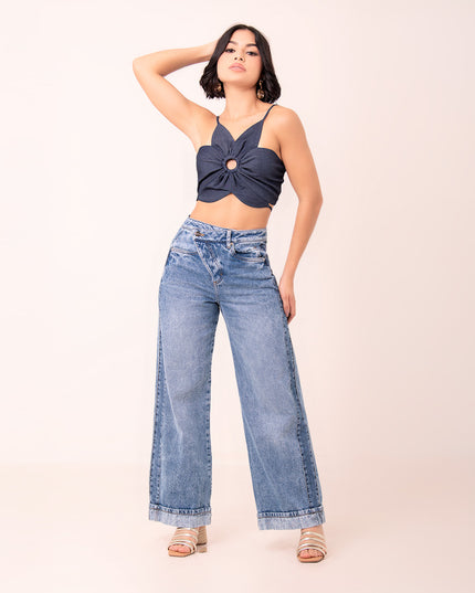 Jean Wide Leg Asimétrico