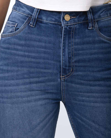 Jean Skinny oscuro tiro alto