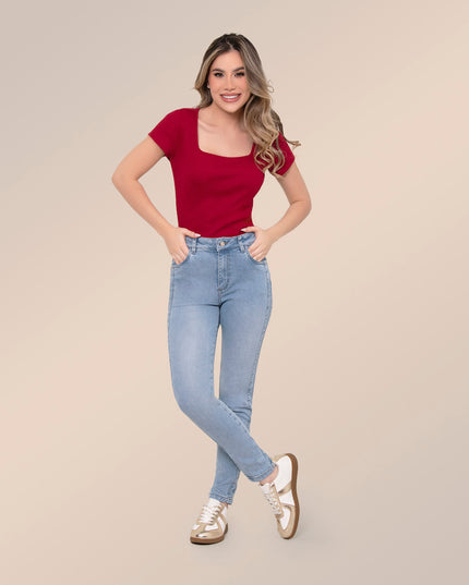 Jean Skinny claro