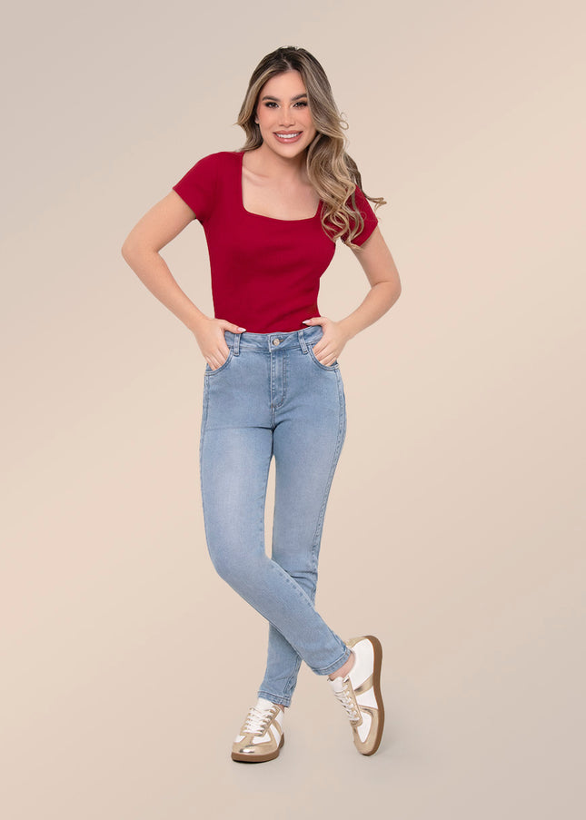 Jean Skinny claro