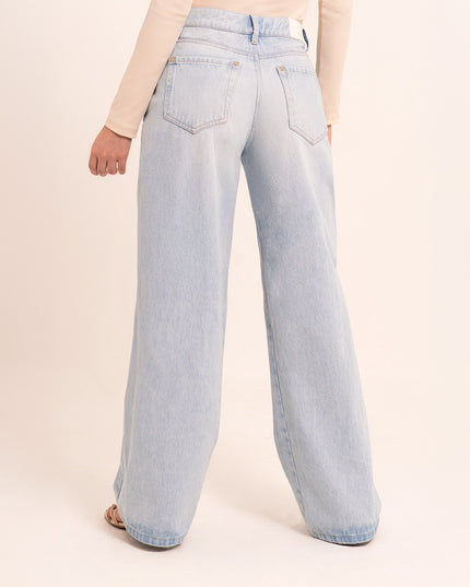 Jean Wide Leg detalle encaje