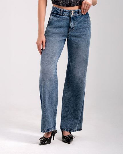 Jean Wide Leg Tiro medio