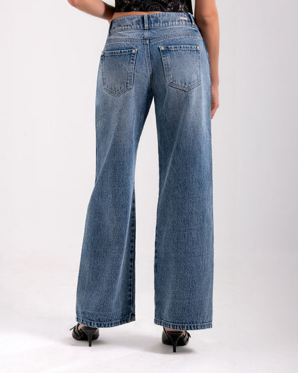 Jean Wide Leg Tiro medio