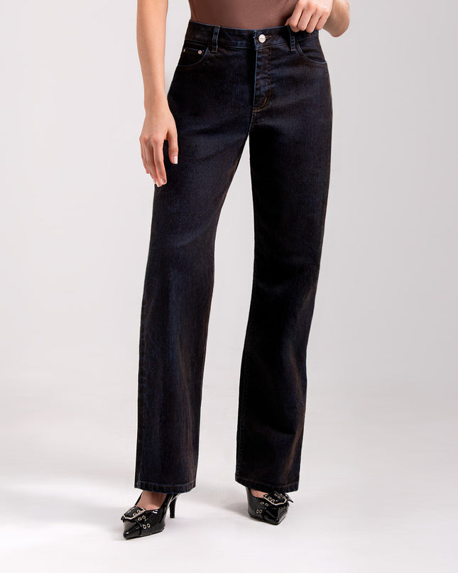 Jean Straight tiro alto oscuro