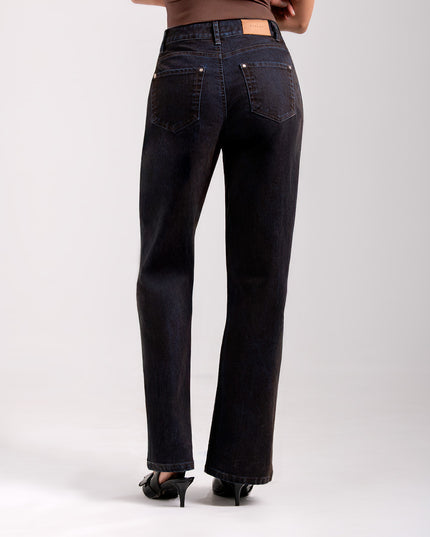 Jean Straight tiro alto oscuro