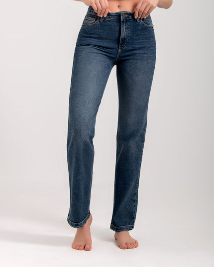 Jean Clasico Bota Recta tiro alto