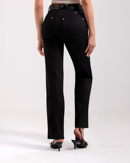 Jean Clasico negro tiro alto