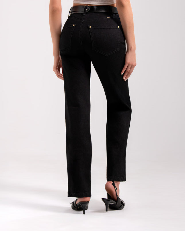 Jean Clasico negro tiro alto