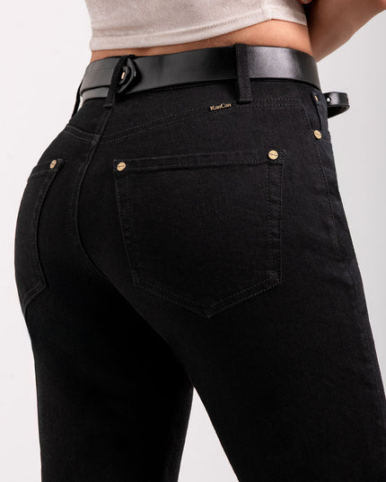 Jean Clasico negro tiro alto