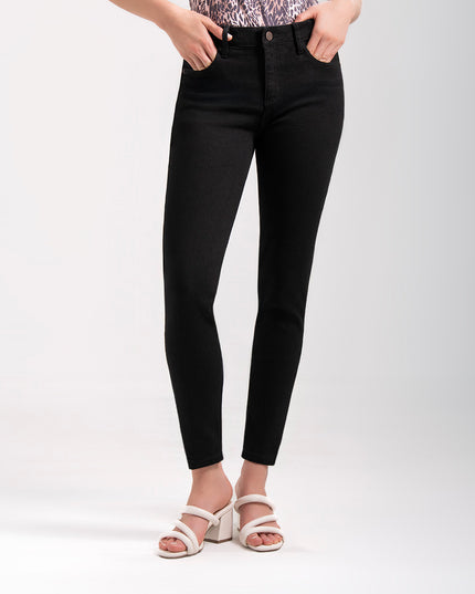 Jean Skinny Negro tiro medio