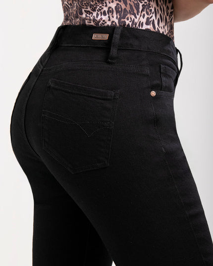 Jean Skinny Negro tiro medio