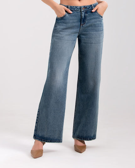 Jean Wide Leg Tiro medio