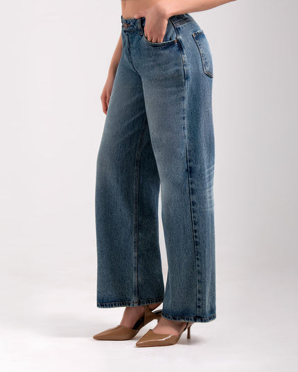 Jean Wide Leg Tiro medio