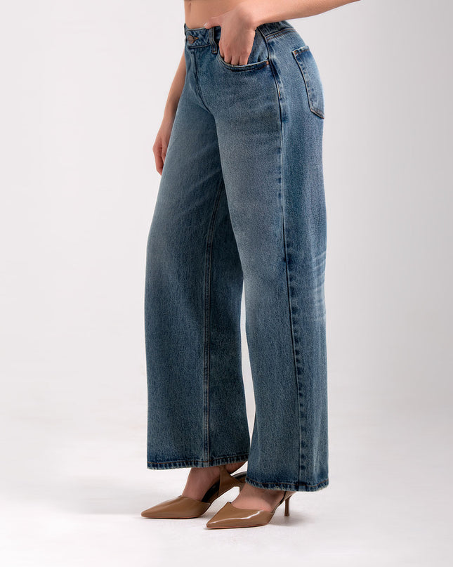 Jean Wide Leg Tiro medio