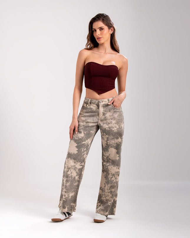 Jean Wide Leg Tiro medio