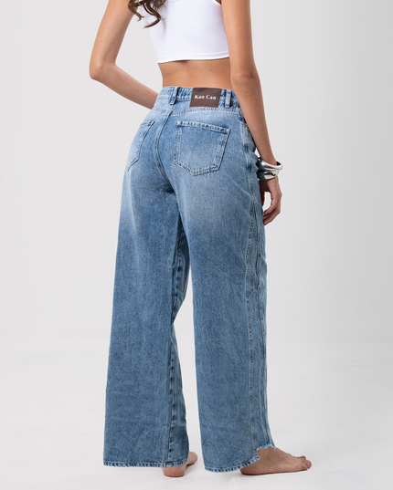 Jean Wide leg detalle en bota