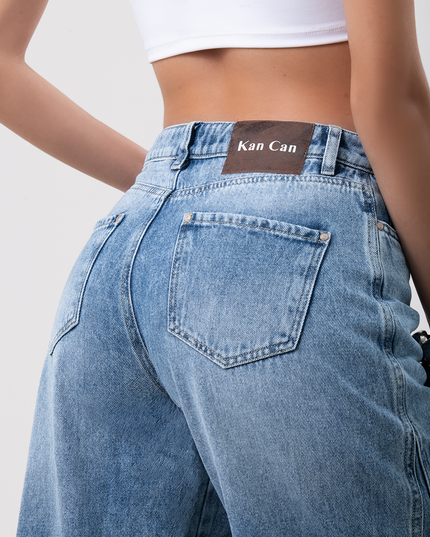 Jean Wide leg detalle en bota